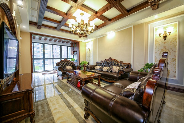 美好上郡180㎡美式與中式的完美結(jié)合，行云流水暢意自然！