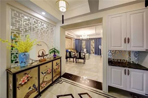 “綠植元素”與“禪意韻”碰撞出簡(jiǎn)潔清新的新中式風(fēng)