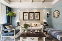 130㎡舒適三居，情迷藍色地中海