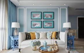 132㎡實用四居，藍色裝點浪漫優(yōu)雅